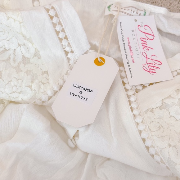 Love Riche White Lace Bell Sleeve Mini Dress - Picture 8 of 9